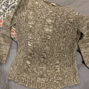 Brown cable sweater